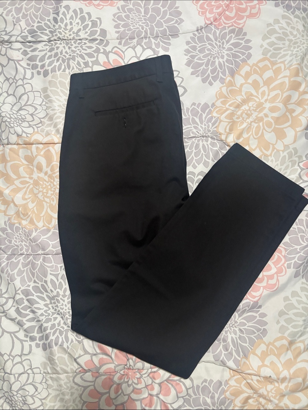 Michael Kors Men's Black Flat-Front Dress Pants